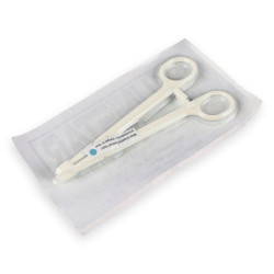 Disposable plastic forceps ready to use