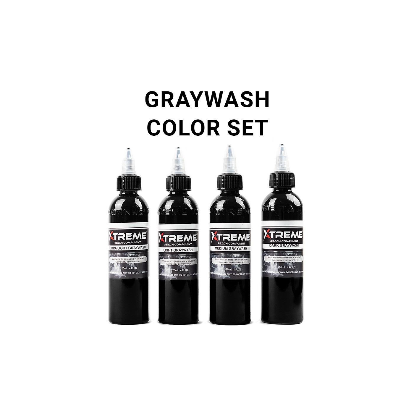 Xtreme Ink - Graywash Set - 4x120ml Xtreme Ink - Graywash Set - 4x120ml