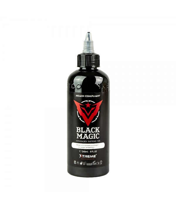 Xtreme Ink - Black Magic - 240ml (Reach 2023) - Kwadron Tattoo Needles and  Supplies