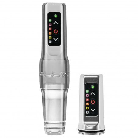 Microbeau Flux Mini - Wireless Permanent Makeup Machine 3.0 mm + Extra Battery Pack - Silver Microbeau Flux Mini - Wireless Permanent Makeup Machine 3.0 mm + Extra Battery Pack - Silver