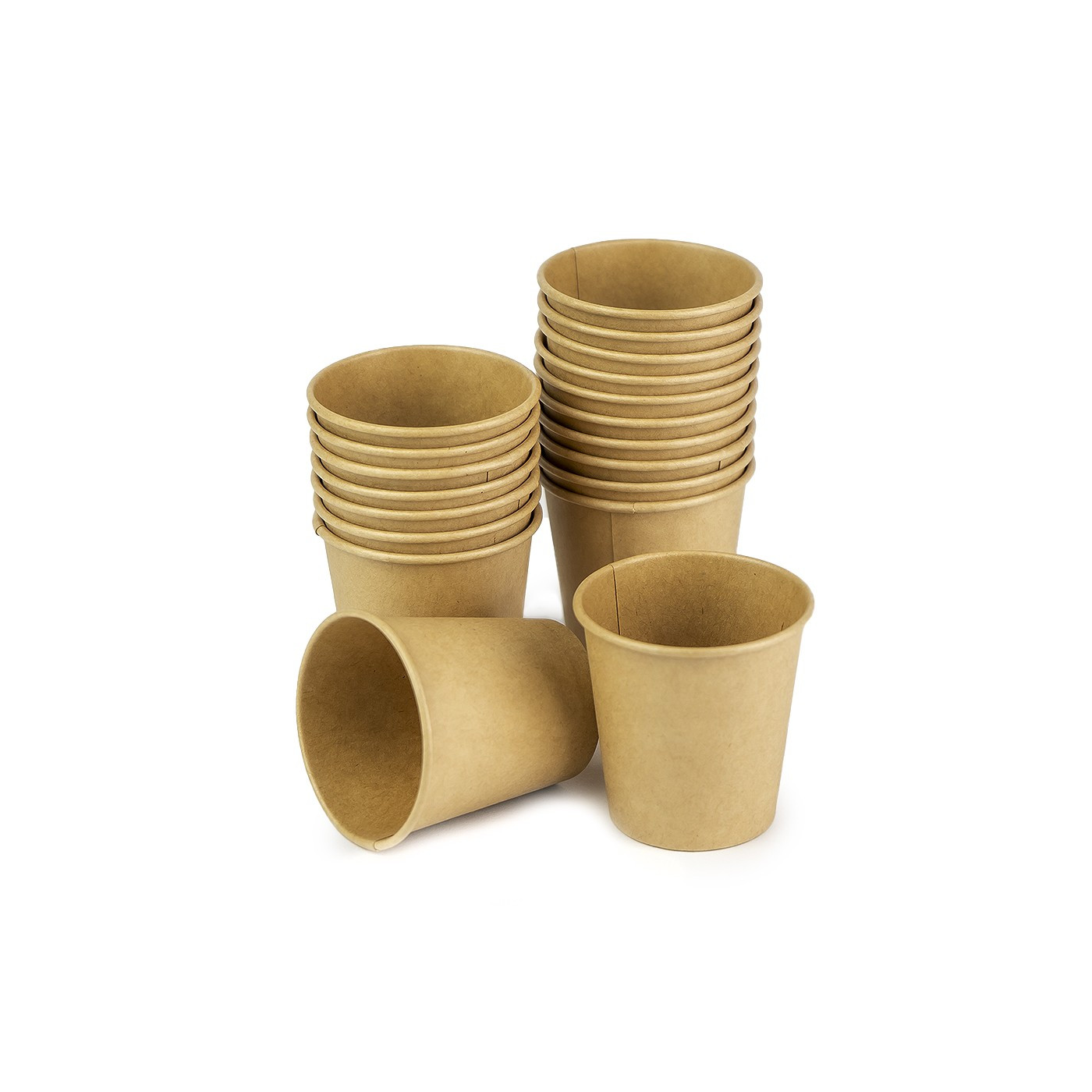 Paper cups for water Bio Kraft 50ml - 50pcs Paper cups for water Bio Kraft 50ml - 50pcs