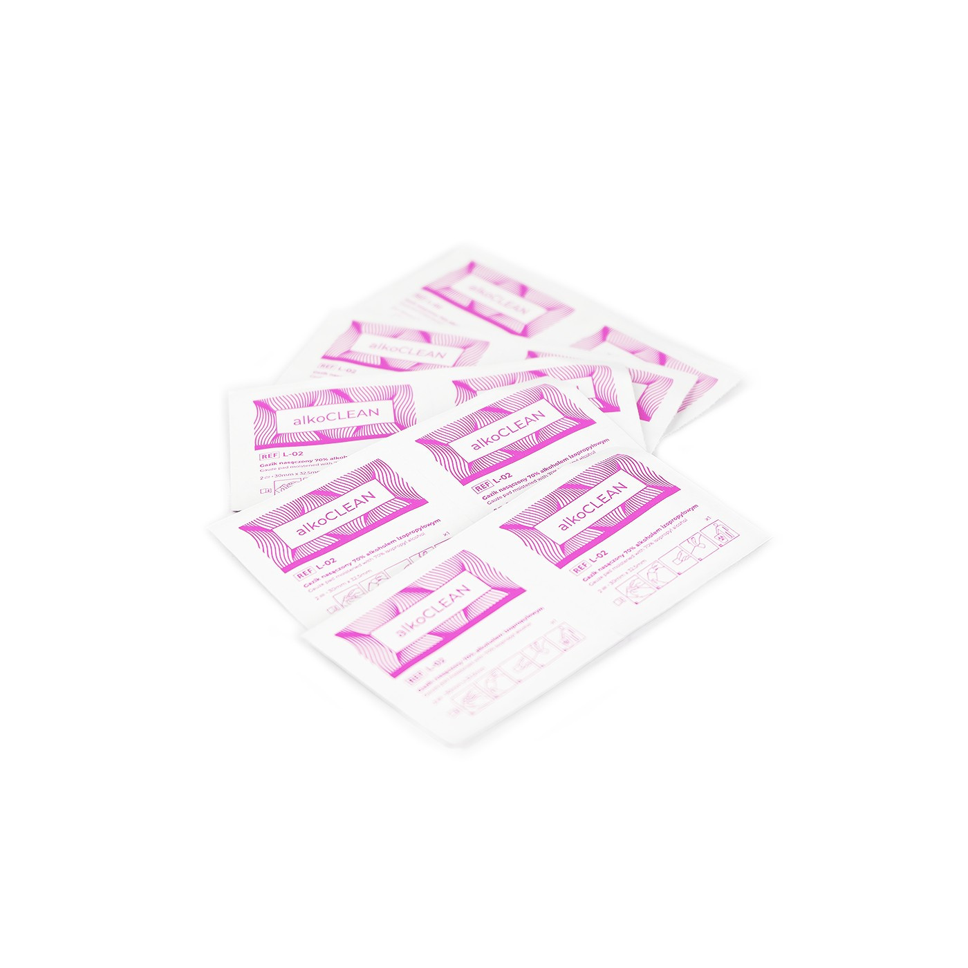 Sterile swabs to disinfect the skin before the procedure - 100pcs Sterile swabs to disinfect the skin before the procedure - 100pcs