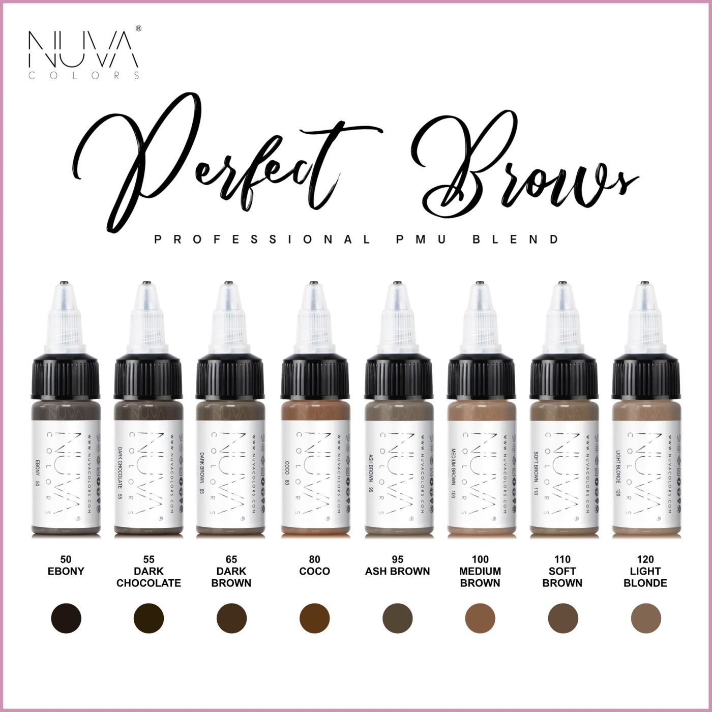 Nuva Colors - Eyebrow Collection Set - 8 x 15ml (Reach 2023 Nuva Colors - Eyebrow Collection Set - 8 x 15ml (Reach 2023
