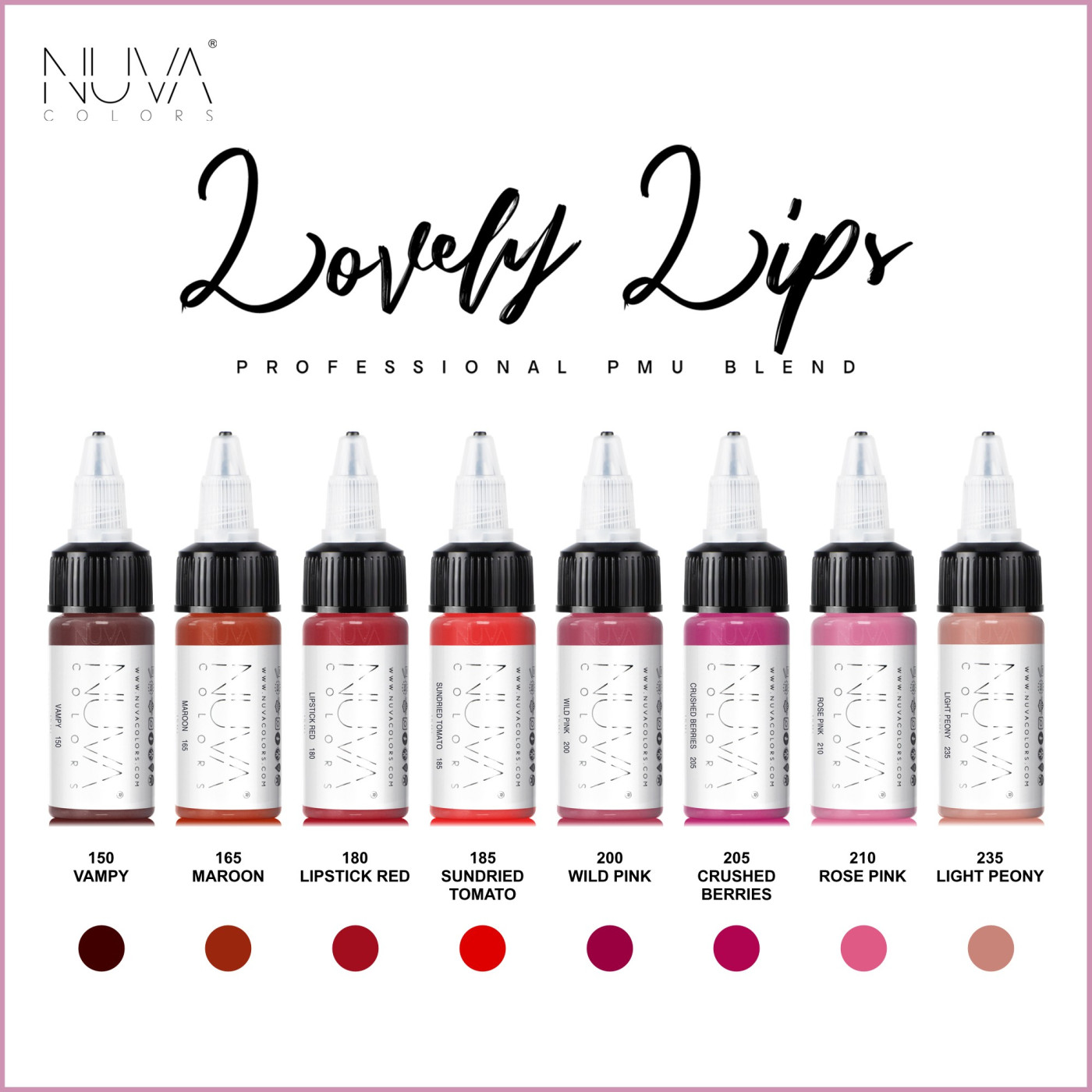 Nuva Colors - Lip Collection Set - 8 x 15ml (Reach 2023 Nuva Colors - Lip Collection Set - 8 x 15ml (Reach 2023
