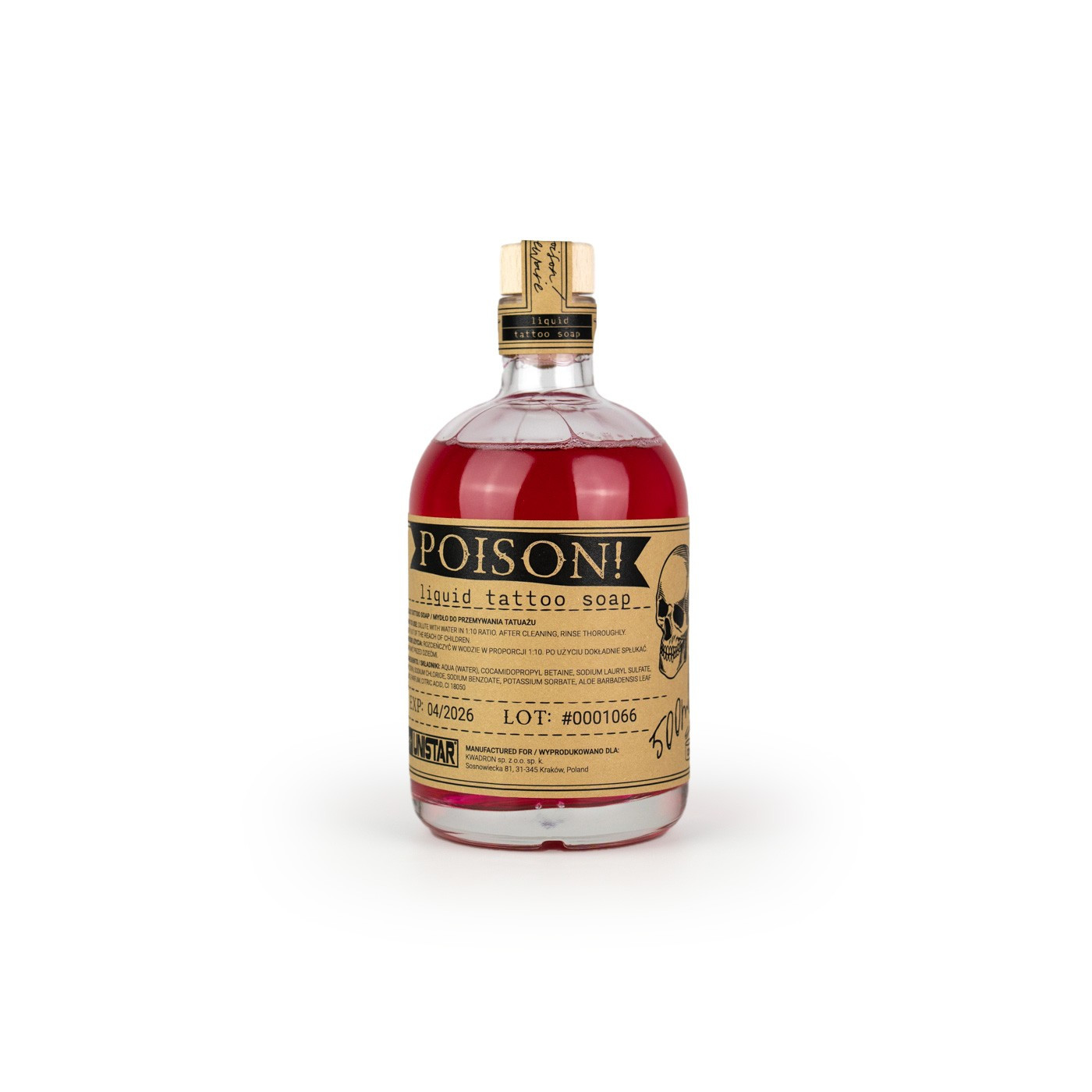 Unistar Poison Liquid Tattoo Soap - 500ml Unistar Poison Liquid Tattoo Soap - 500ml