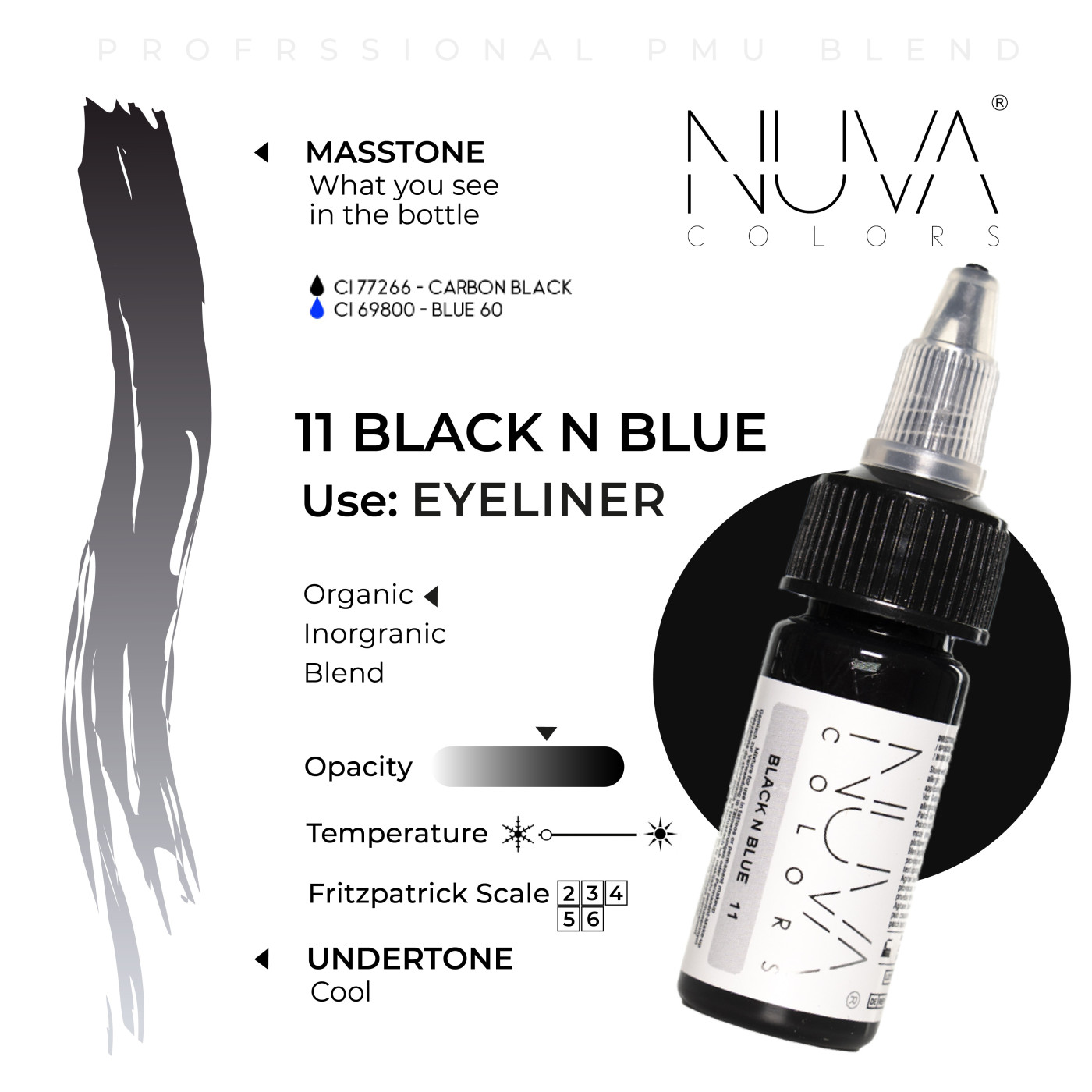 Nuva Colors - 11 Black n Blue - 15ml (Reach 2023 Nuva Colors - 11 Black n Blue - 15ml (Reach 2023