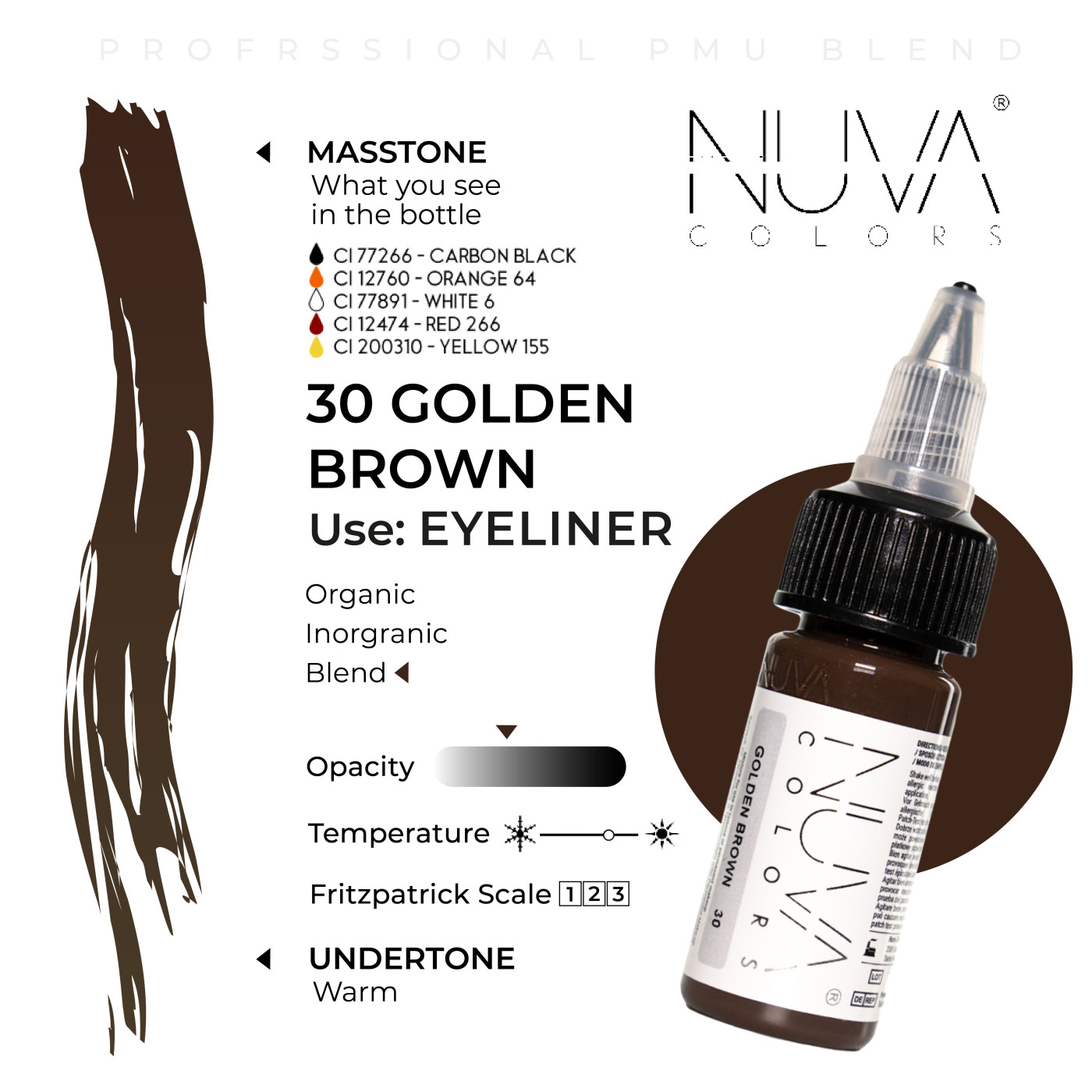 Nuva Colors - 30 Golden Brown - 15ml (Reach 2023 Nuva Colors - 30 Golden Brown - 15ml (Reach 2023