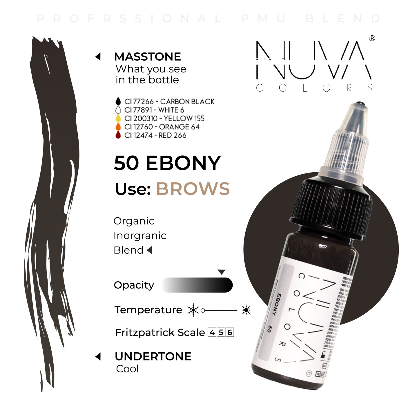 Nuva Colors - 50 Ebony - 15ml (Reach 2023 Nuva Colors - 50 Ebony - 15ml (Reach 2023