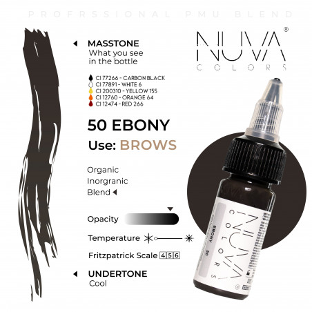 Nuva Colors - 50 Ebony - 15ml (Reach 2023