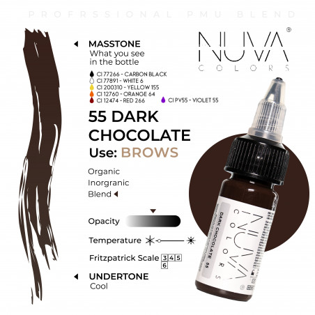 Nuva Colors - 55 Dark Chocolate - 15ml (Reach 2023