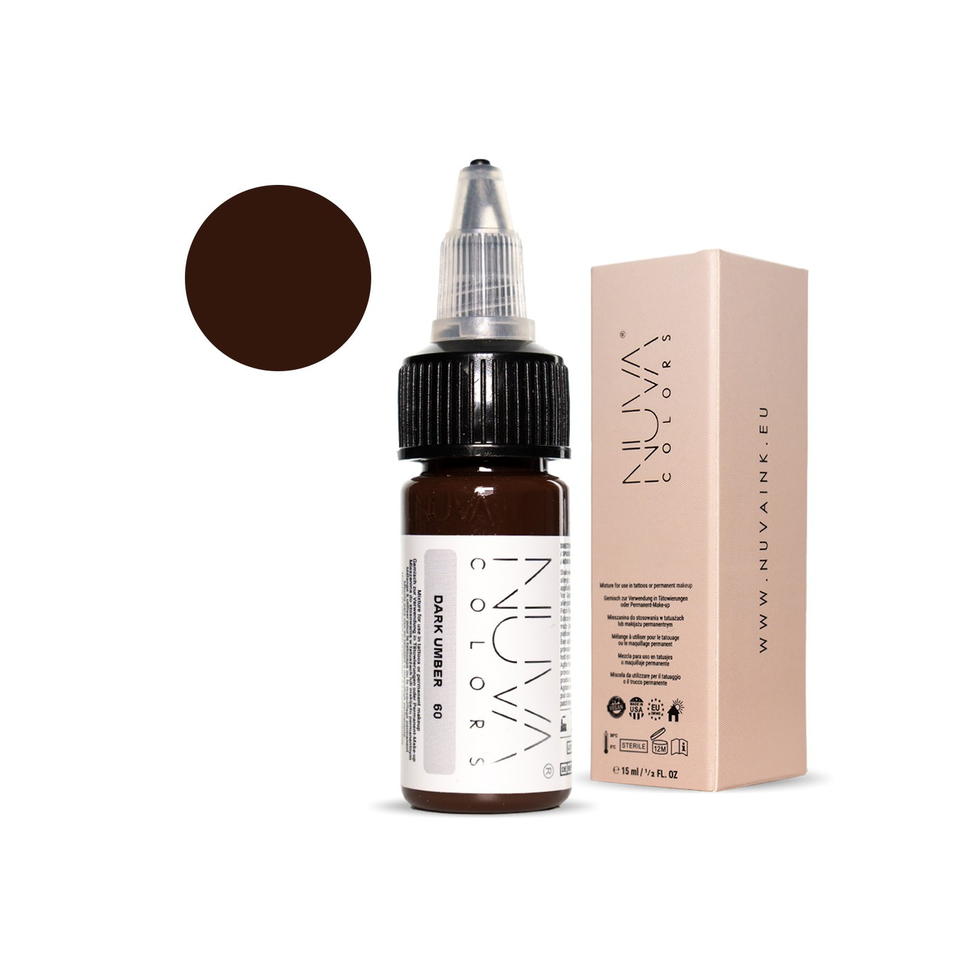 Nuva Colors - 60 Dark Umber - 15ml (Reach 2023 Nuva Colors - 60 Dark Umber - 15ml (Reach 2023