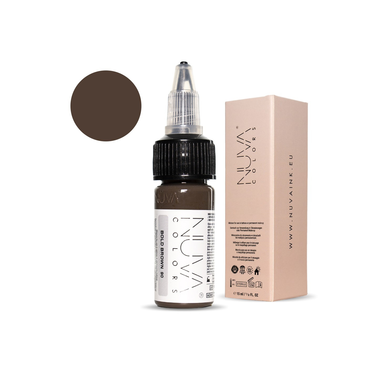 Nuva Colors - 90 Bold Brown - 15ml (Reach 2023 Nuva Colors - 90 Bold Brown - 15ml (Reach 2023