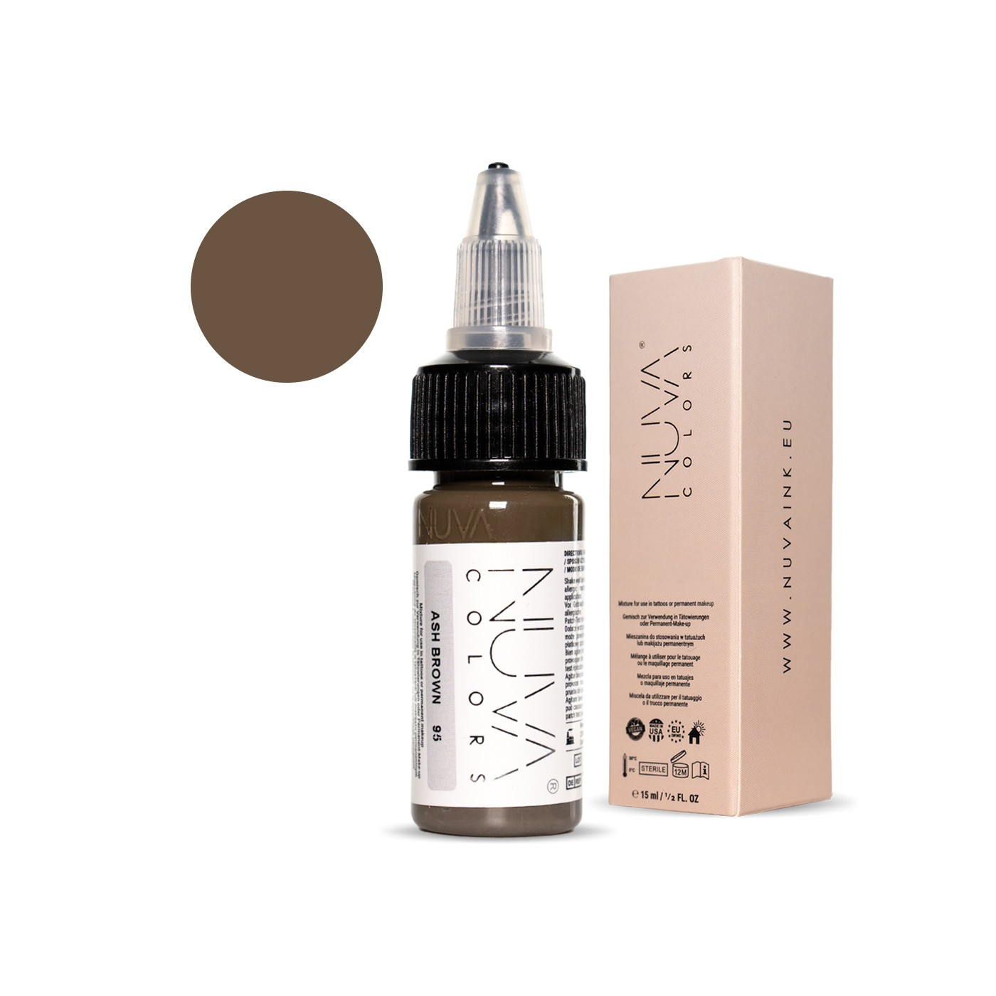 Nuva Colors - 95 Ash Brown - 15ml (Reach 2023 Nuva Colors - 95 Ash Brown - 15ml (Reach 2023