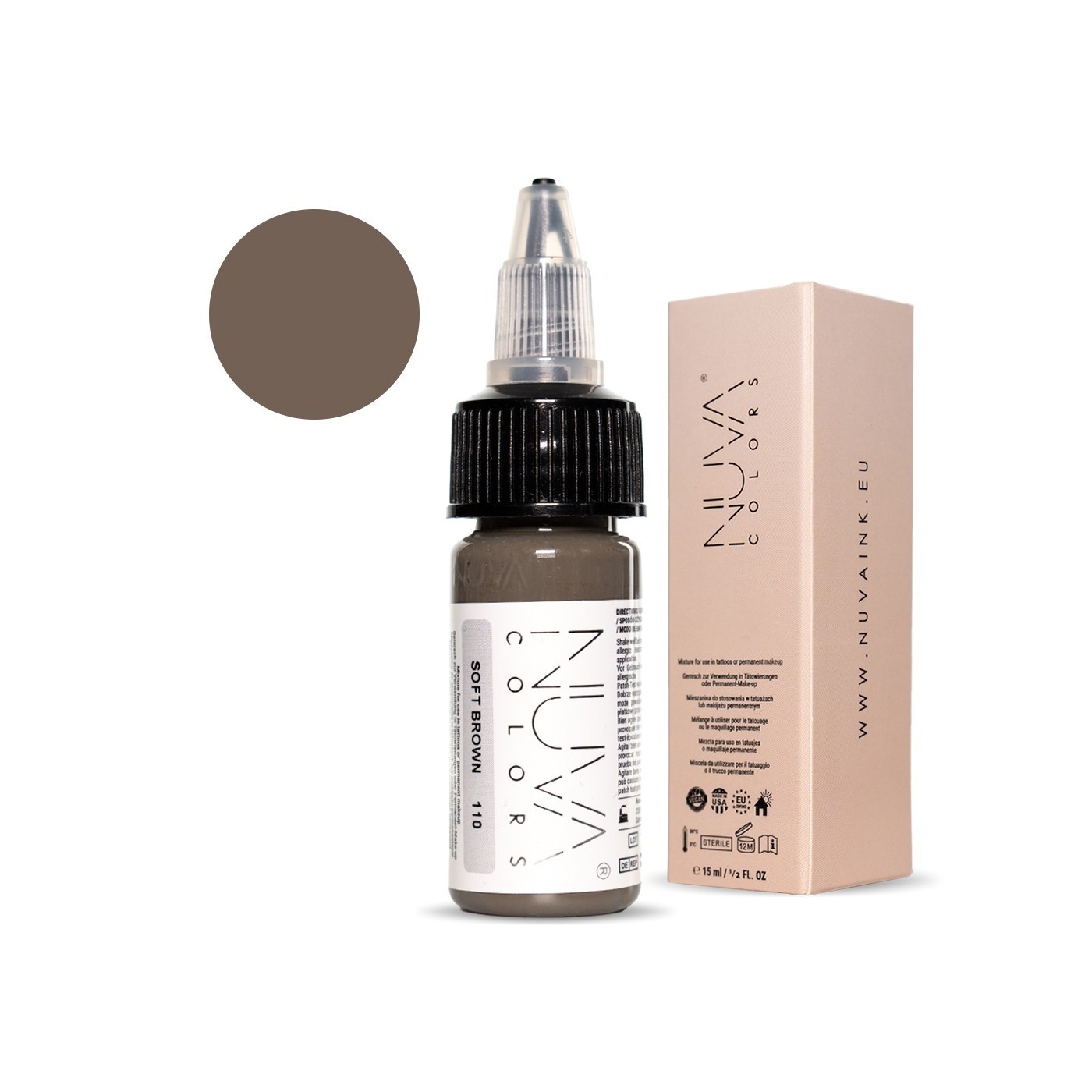 Nuva Colors - 110 Soft Brown - 15ml (Reach 2023 Nuva Colors - 110 Soft Brown - 15ml (Reach 2023