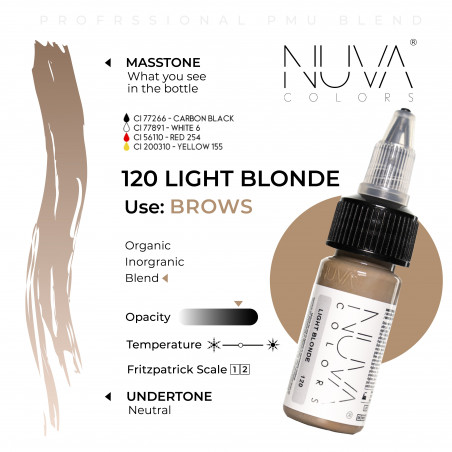 Nuva Colors - 120 Light Blonde - 15ml (Reach 2023