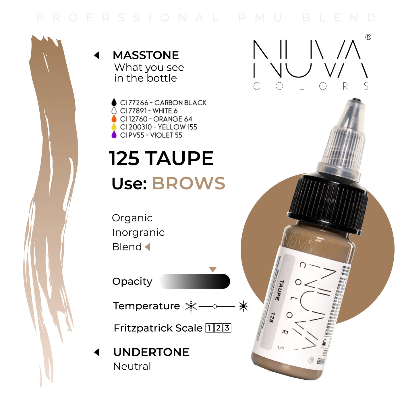 Nuva Colors - 125 Taupe - 15ml (Reach 2023 Nuva Colors - 125 Taupe - 15ml (Reach 2023