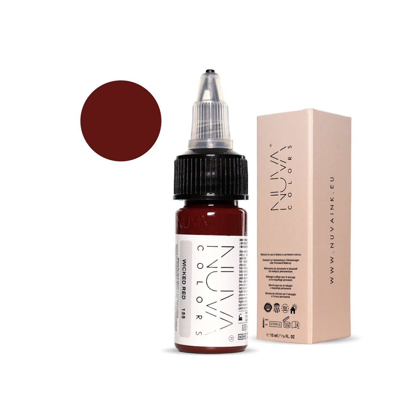 Nuva Colors - 155 Wicked Red - 15ml (Reach 2023 Nuva Colors - 155 Wicked Red - 15ml (Reach 2023