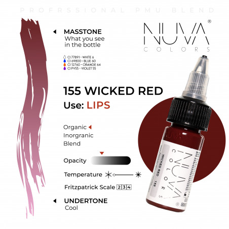 Nuva Colors - 155 Wicked Red - 15ml (Reach 2023
