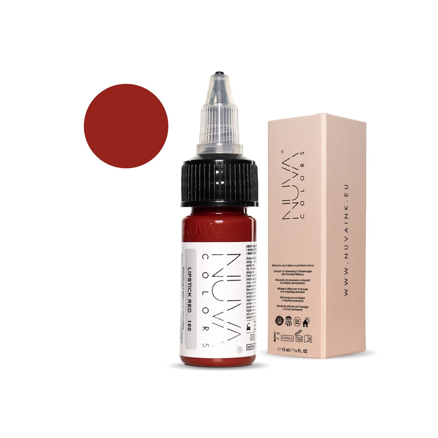 Nuva Colors - 180 Lipstick Red - 15ml (Reach 2023 Nuva Colors - 180 Lipstick Red - 15ml (Reach 2023