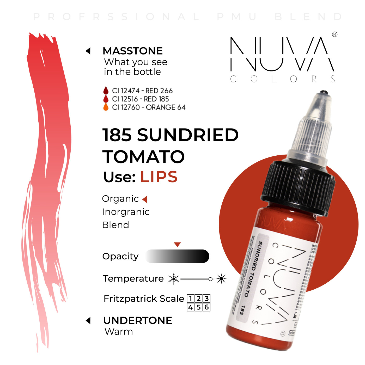 Nuva Colors - 185 Sundried Tomato - 15ml (Reach 2023