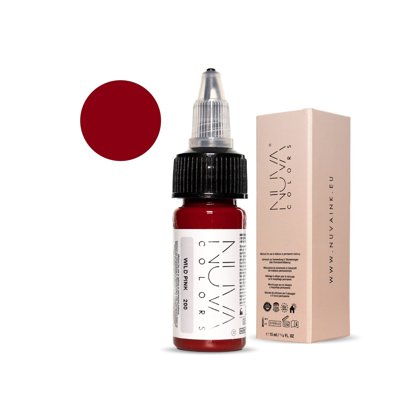 Nuva Colors - 200 Wild Pink - 15ml (Reach 2023 Nuva Colors - 200 Wild Pink - 15ml (Reach 2023