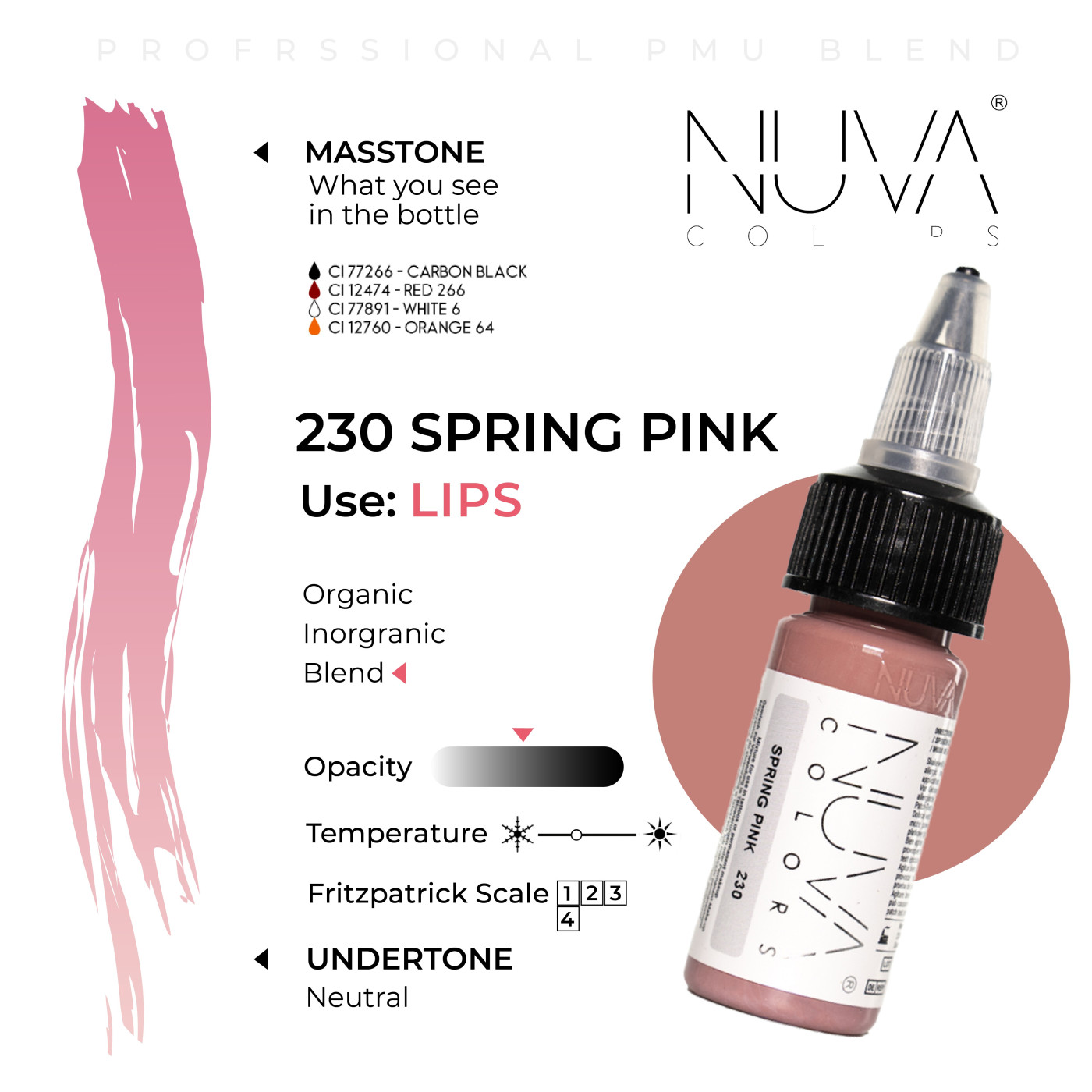 Nuva Colors - 230 Spring Pink - 15ml (Reach 2023 Nuva Colors - 230 Spring Pink - 15ml (Reach 2023