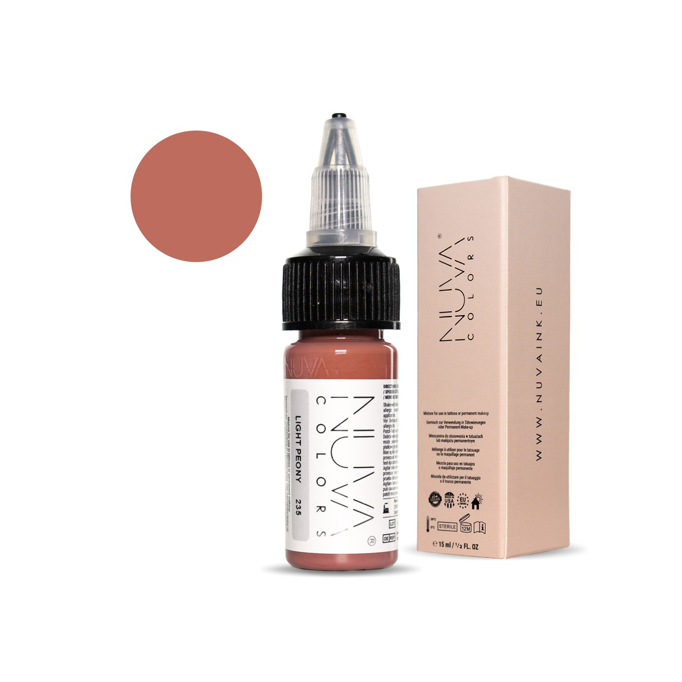 Nuva Colors - 235 Light Peony - 15ml (Reach 2023 Nuva Colors - 235 Light Peony - 15ml (Reach 2023