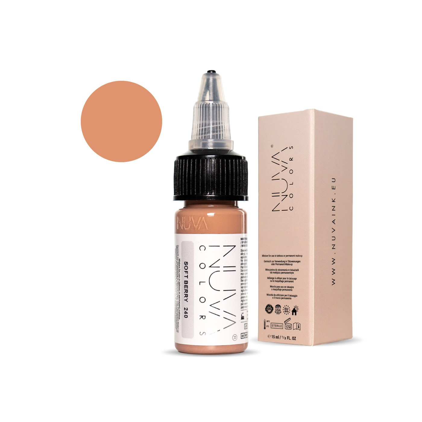 Nuva Colors - 240 Soft Berry - 15ml (Reach 2023 Nuva Colors - 240 Soft Berry - 15ml (Reach 2023