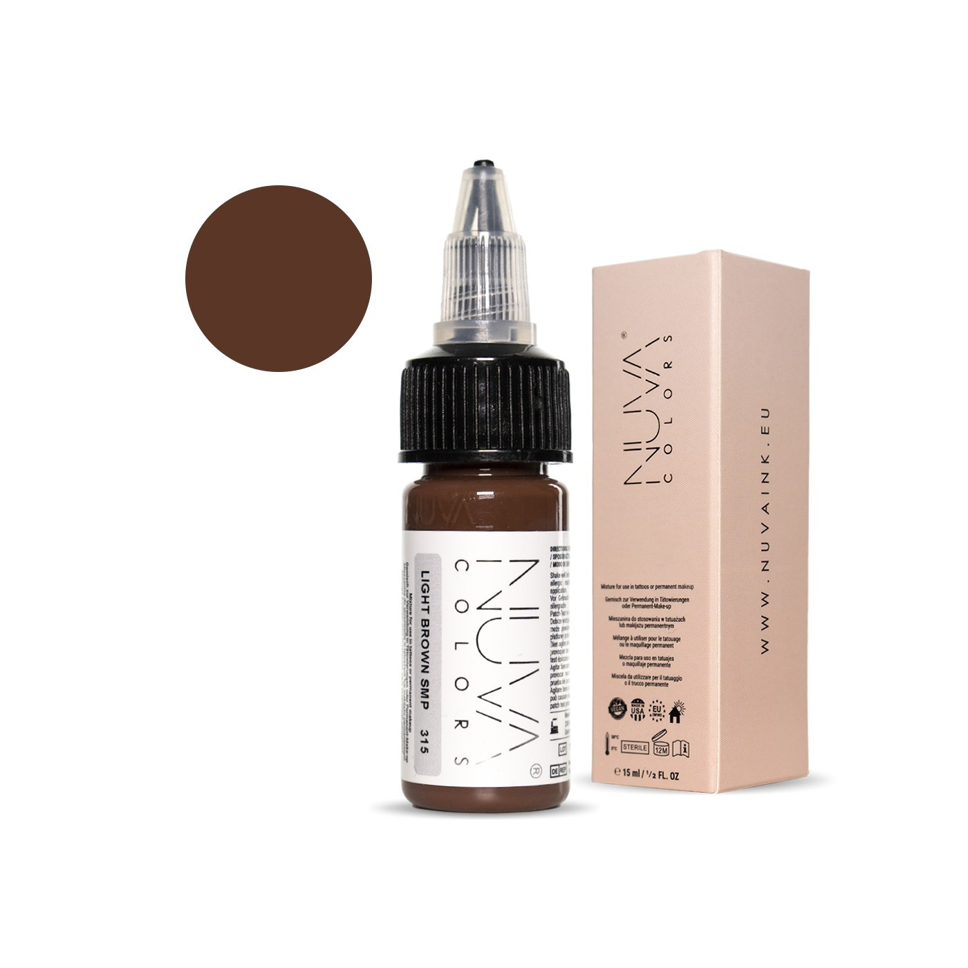 Nuva Colors - Smp - 315 Light Brown - 15ml (Reach 2023 Nuva Colors - Smp - 315 Light Brown - 15ml (Reach 2023