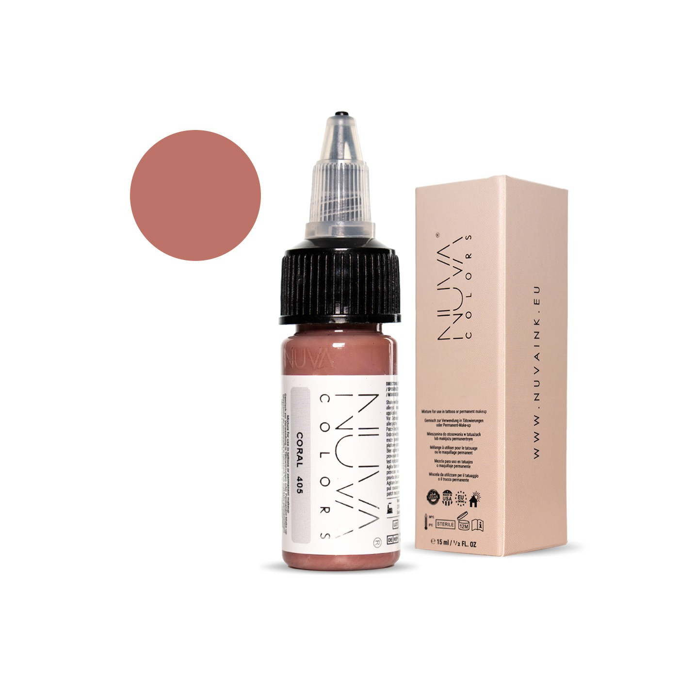 Nuva Colors - Areola - 405 Coral - 15ml (Reach 2023