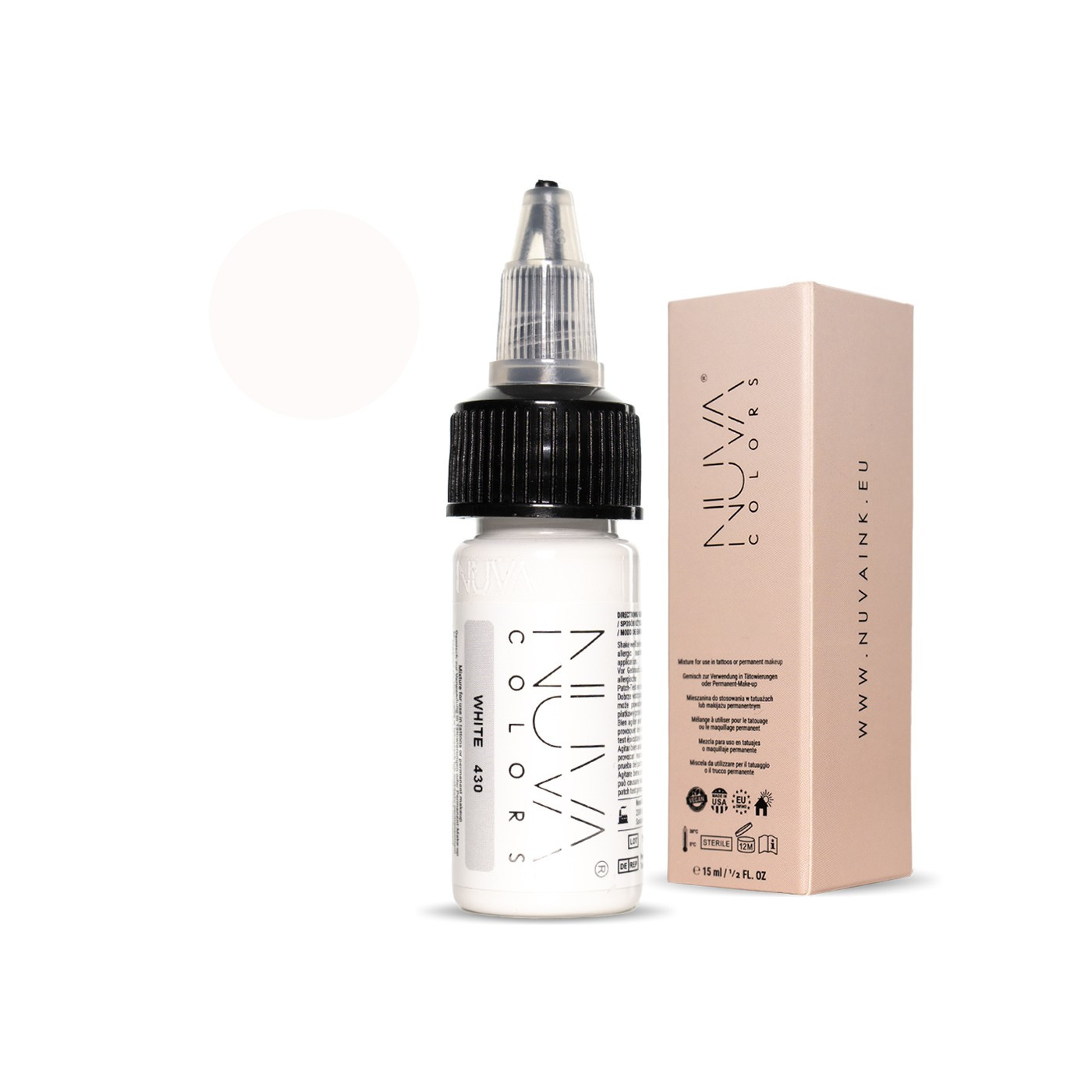 Nuva Colors - Areola - 430 White - 15ml (Reach 2023 Nuva Colors - Areola - 430 White - 15ml (Reach 2023
