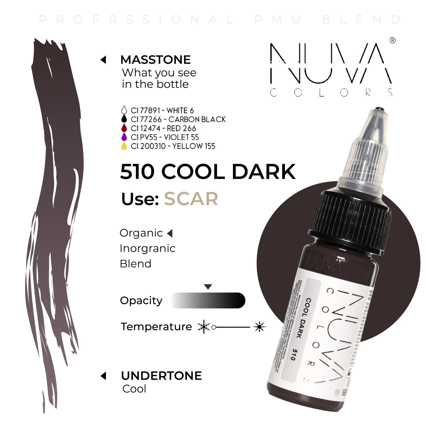 Nuva Colors - Scar - 510 Cool Dark - 15ml (Reach 2023) Nuva Colors - Scar - 510 Cool Dark - 15ml (Reach 2023)