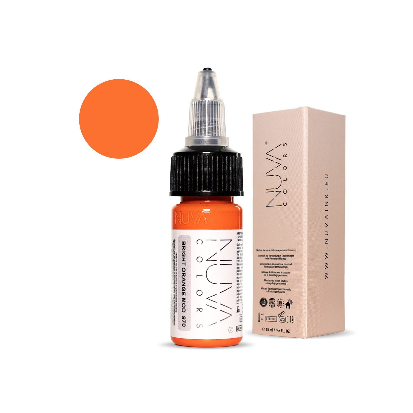 Nuva Colors - Modifier - 970 Bright Orange Mod - 15ml (Reach 2023 Nuva Colors - Modifier - 970 Bright Orange Mod - 15ml (Reach 2023