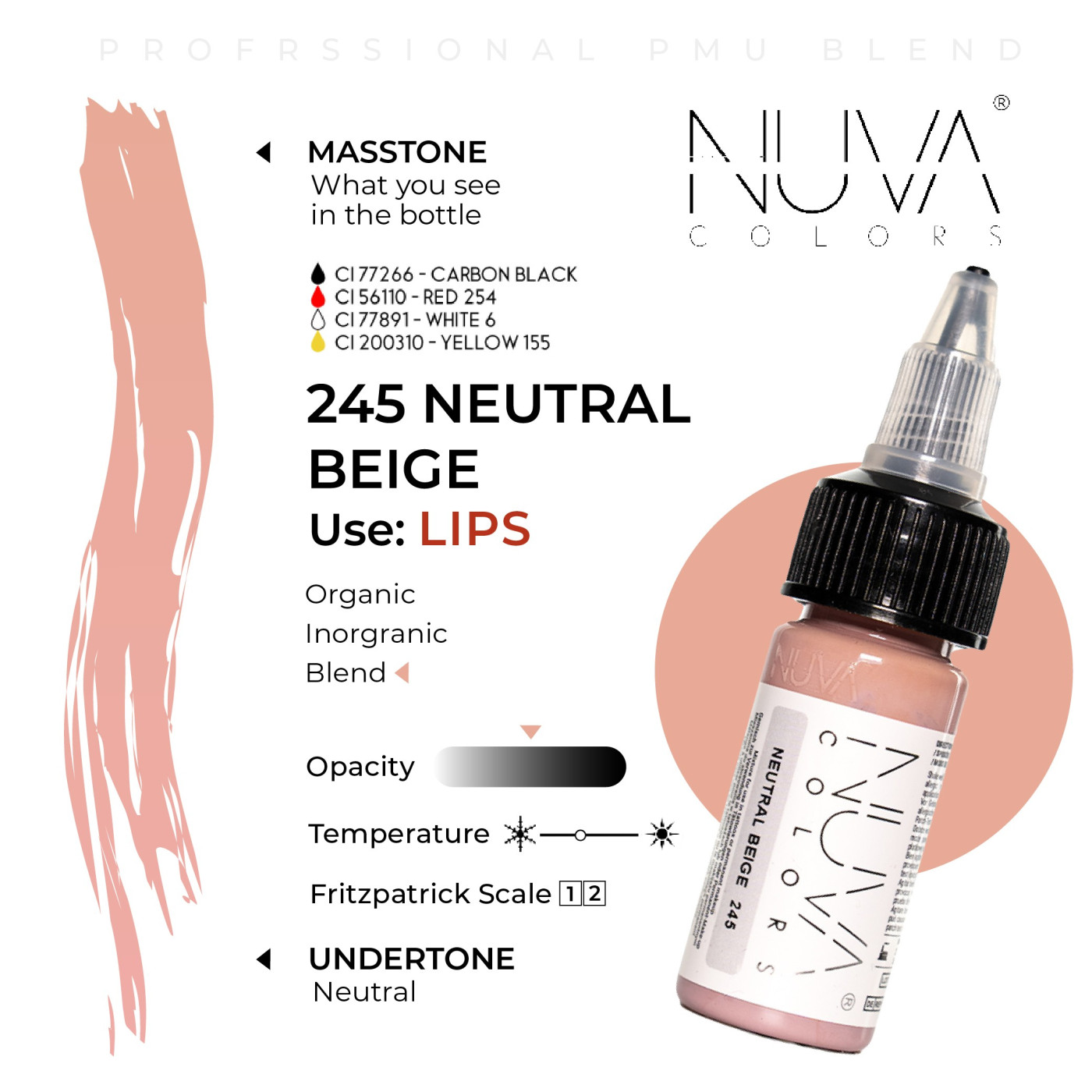 Nuva Colors - 245 Neutral Beige - 15ml (Reach 2023 Nuva Colors - 245 Neutral Beige - 15ml (Reach 2023