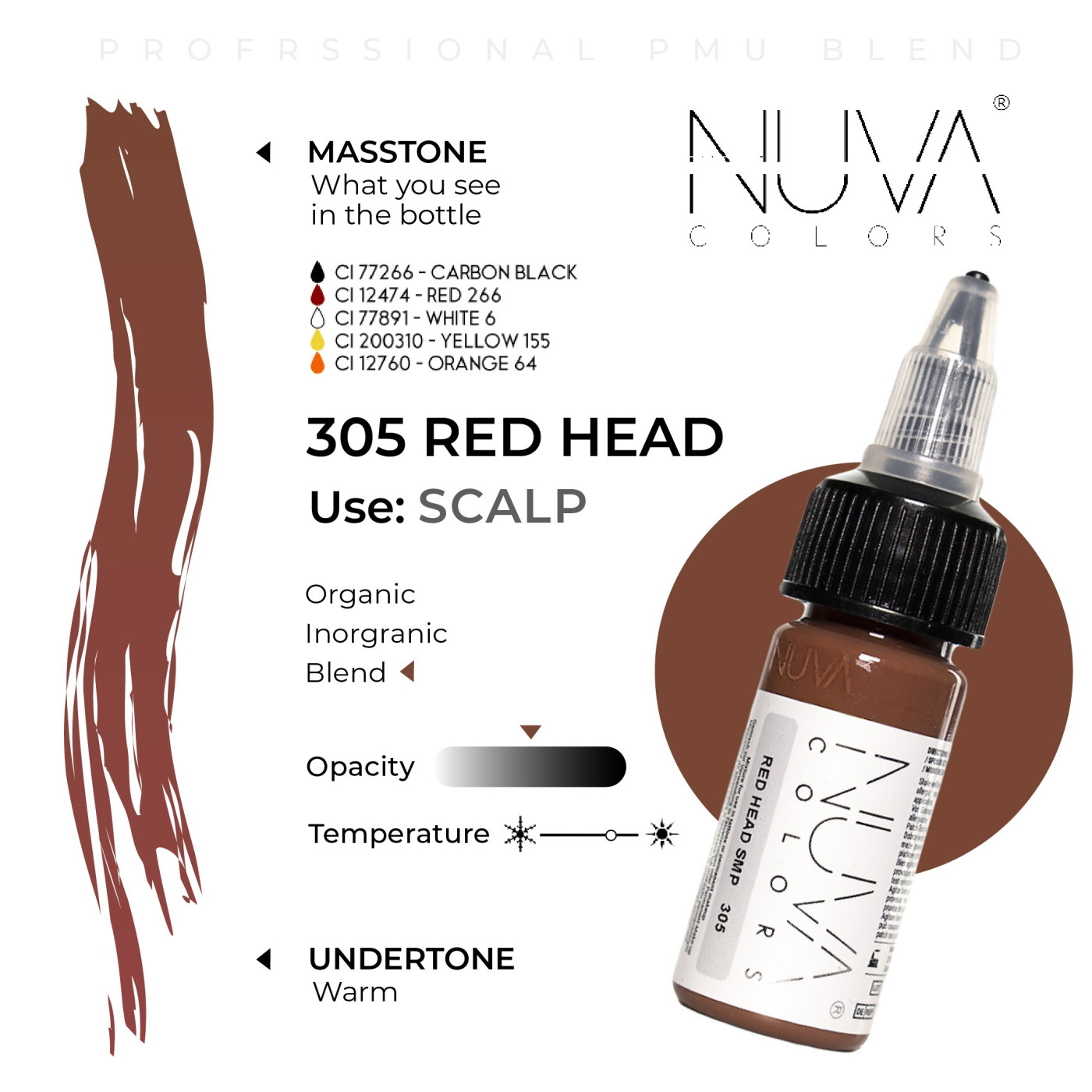 Nuva Colors - Smp - 305 Red Head - 15ml (Reach 2023 Nuva Colors - Smp - 305 Red Head - 15ml (Reach 2023