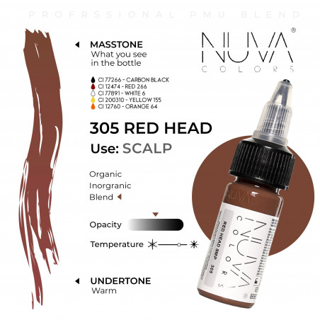 Nuva Colors - Smp - 305 Red Head - 15ml (Reach 2023