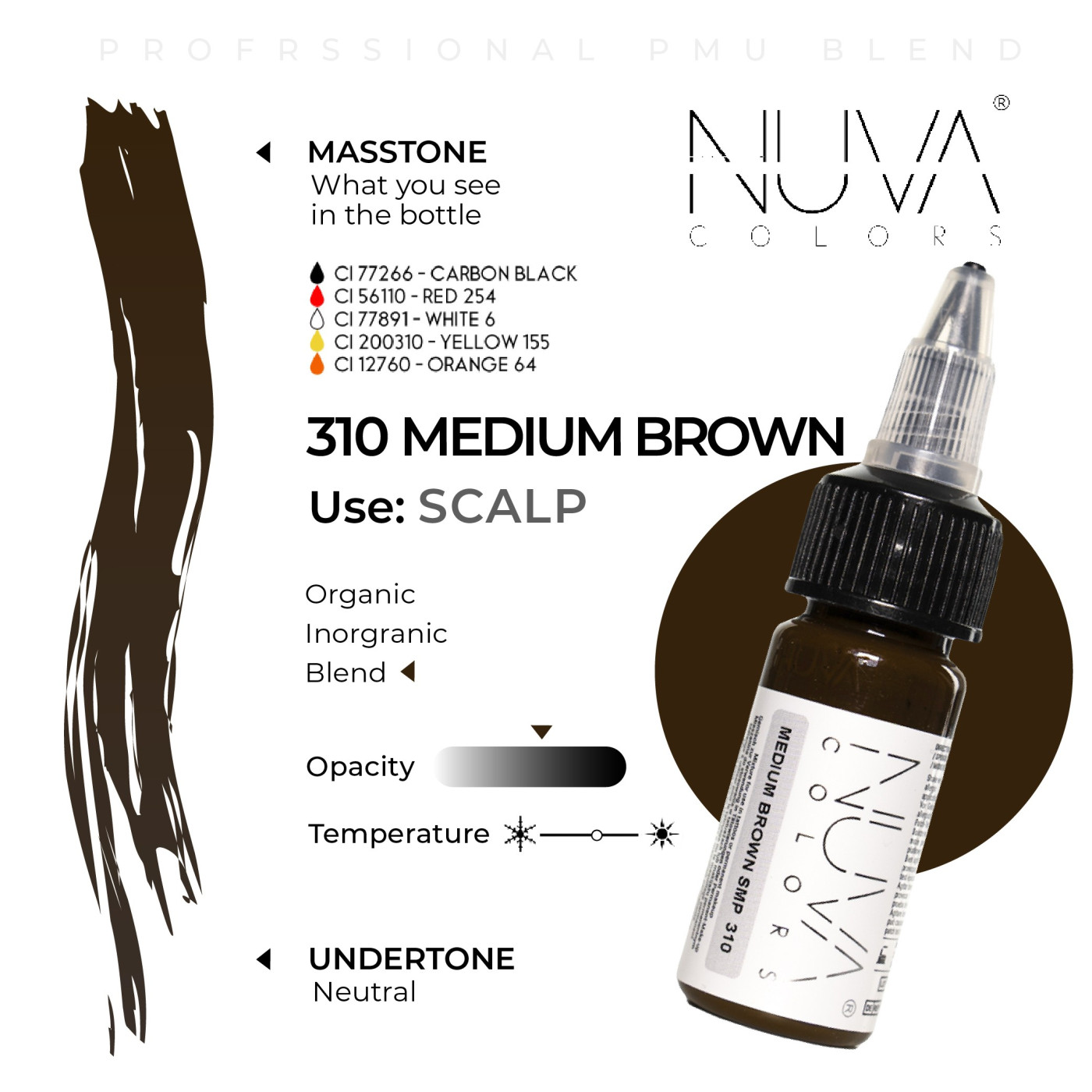 Nuva Colors - Smp - 310 Medium Brown - 15ml (Reach 2023 Nuva Colors - Smp - 310 Medium Brown - 15ml (Reach 2023