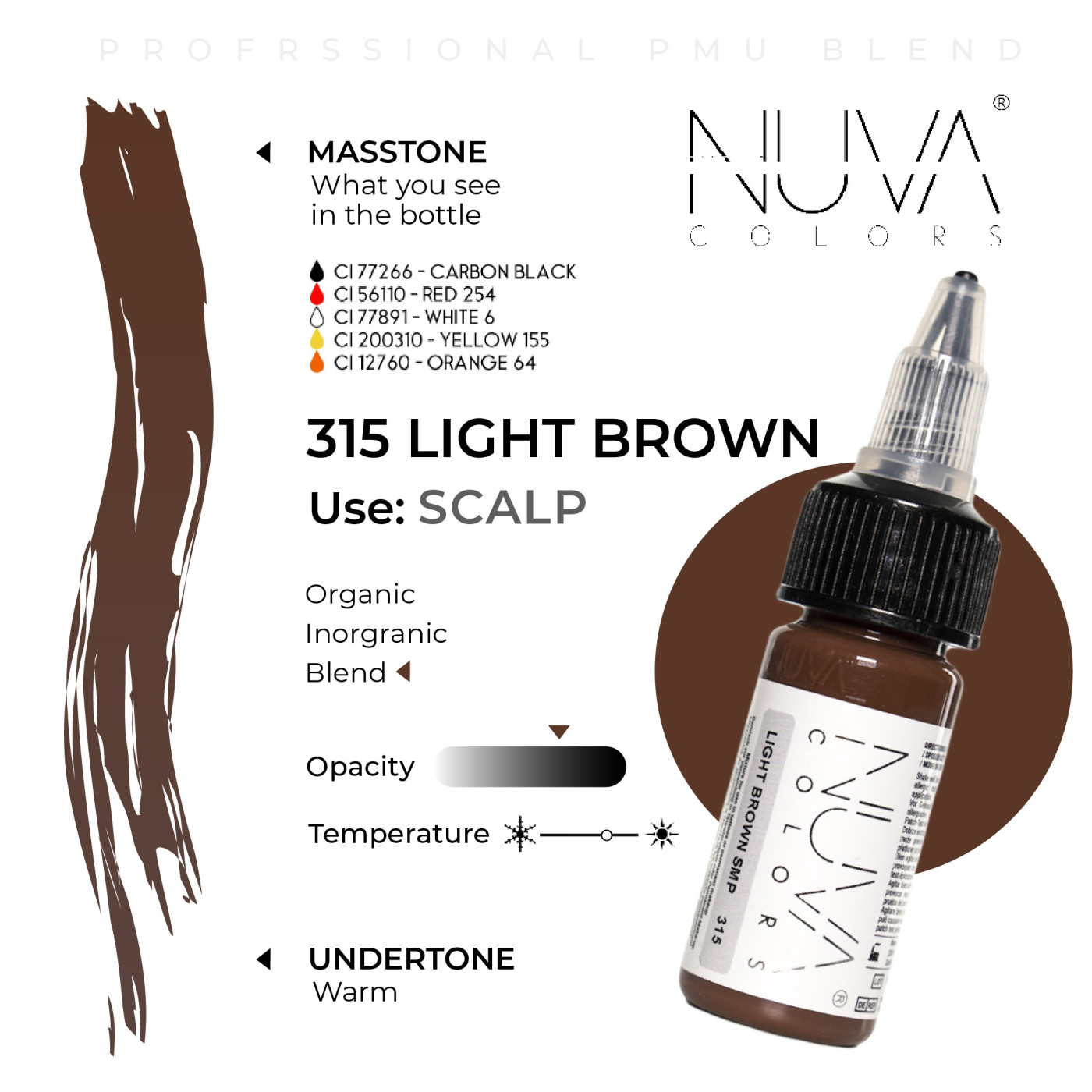 Nuva Colors - Smp - 315 Light Brown - 15ml (Reach 2023 Nuva Colors - Smp - 315 Light Brown - 15ml (Reach 2023