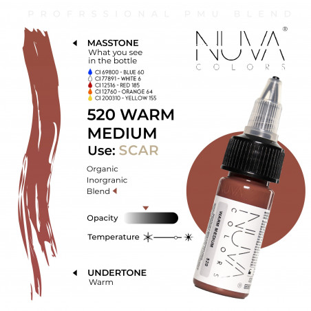 Nuva Colors - Scar - 520 Warm Medium - 15ml (Reach 2023