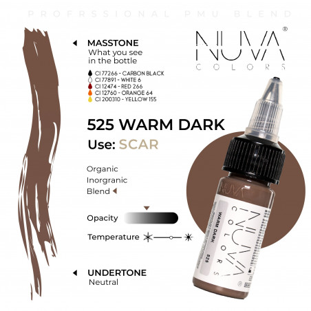 Nuva Colors - Scar - 525 Warm Dark - 15ml (Reach 2023