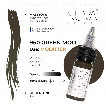 Nuva Colors - Modifier - 960 Green Mod - 15ml (Reach 2023