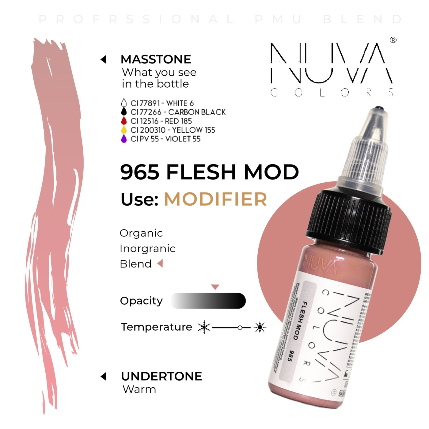 Nuva Colors - Modifier - 965 Flesh Mod - 15ml (Reach 2023 Nuva Colors - Modifier - 965 Flesh Mod - 15ml (Reach 2023