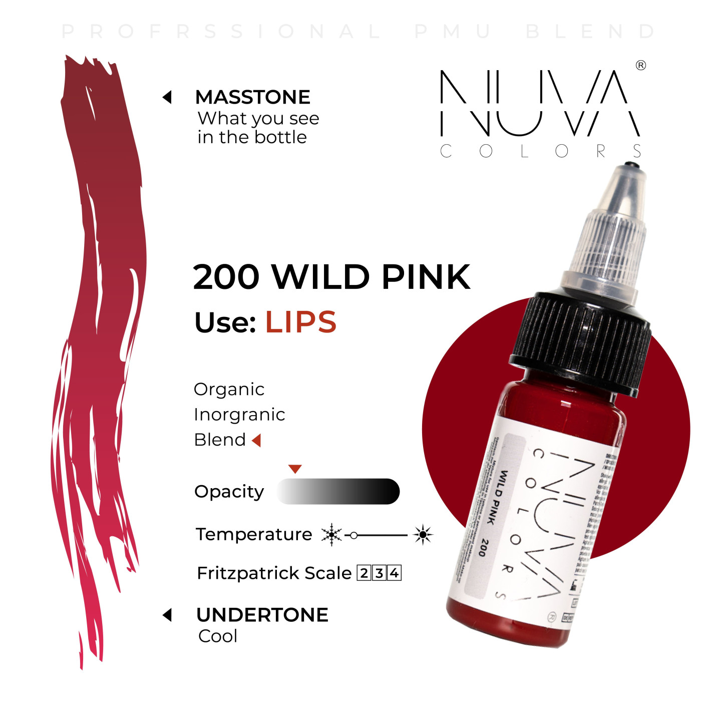 Nuva Colors - 200 Wild Pink - 15ml (Reach Compliant) Nuva Colors - 200 Wild Pink - 15ml (Reach Compliant)