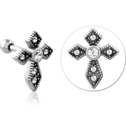 Cross with zircons - ear  -...