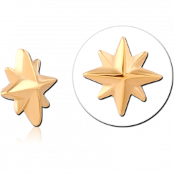 Star - threaded pins - gold...