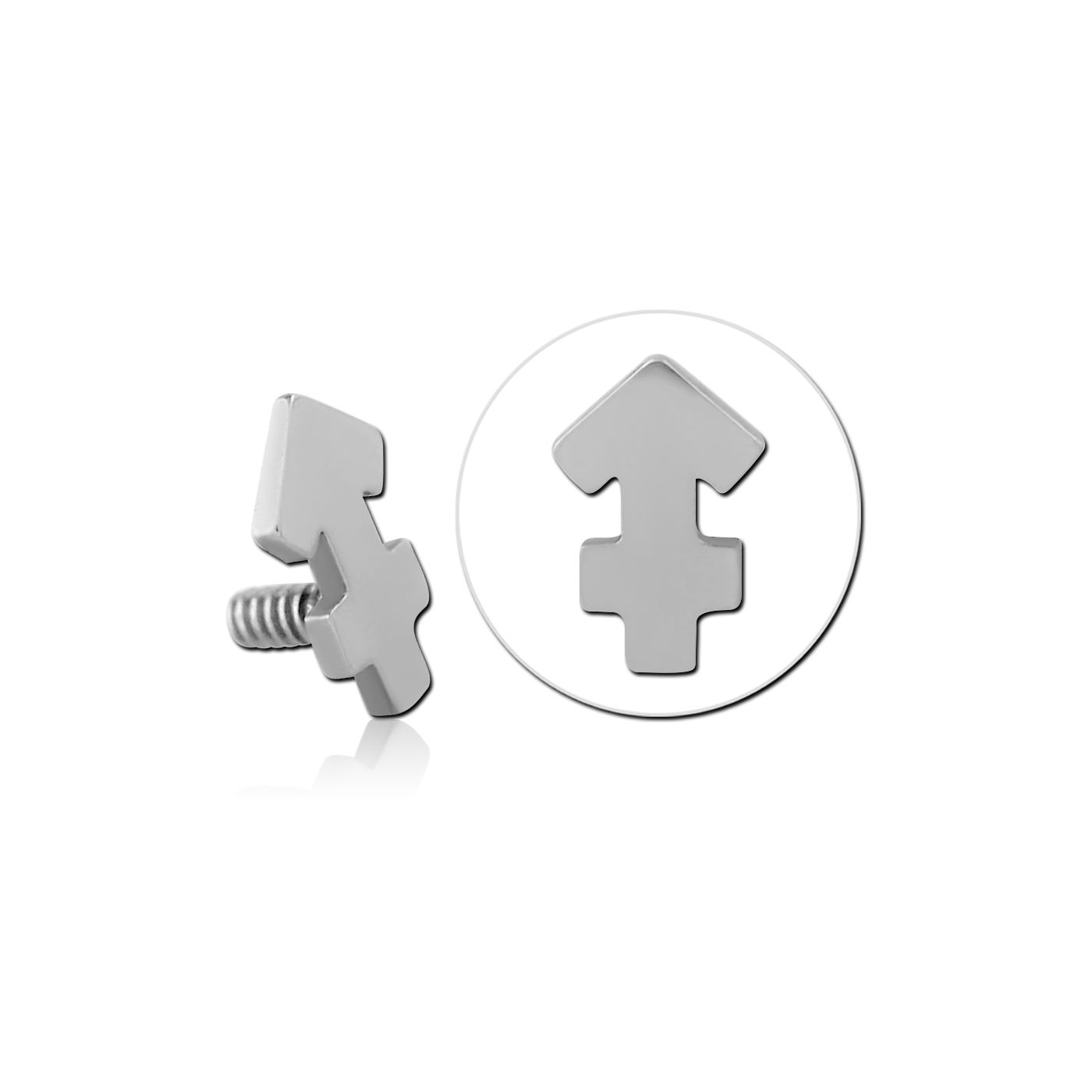 Sagittarius zodiac sign - threaded pins - silver (1.2)