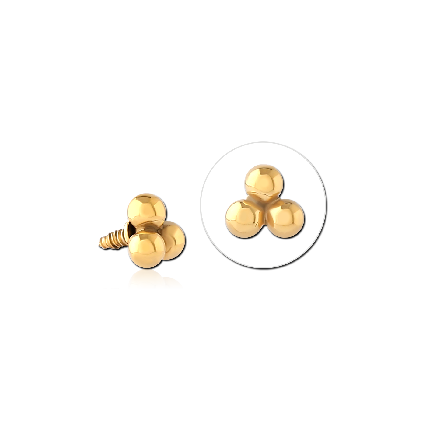 Triangle - threaded pins - gold (1.2) Triangle - threaded pins - gold (1.2)