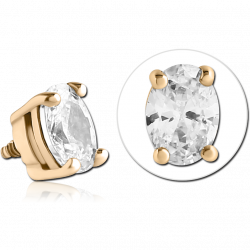 Oval with zircons -...