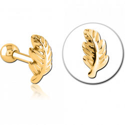 Feather - ear  - gold (1.2...