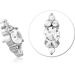 7 zircons - threaded pins -...